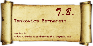 Tankovics Bernadett névjegykártya