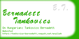 bernadett tankovics business card